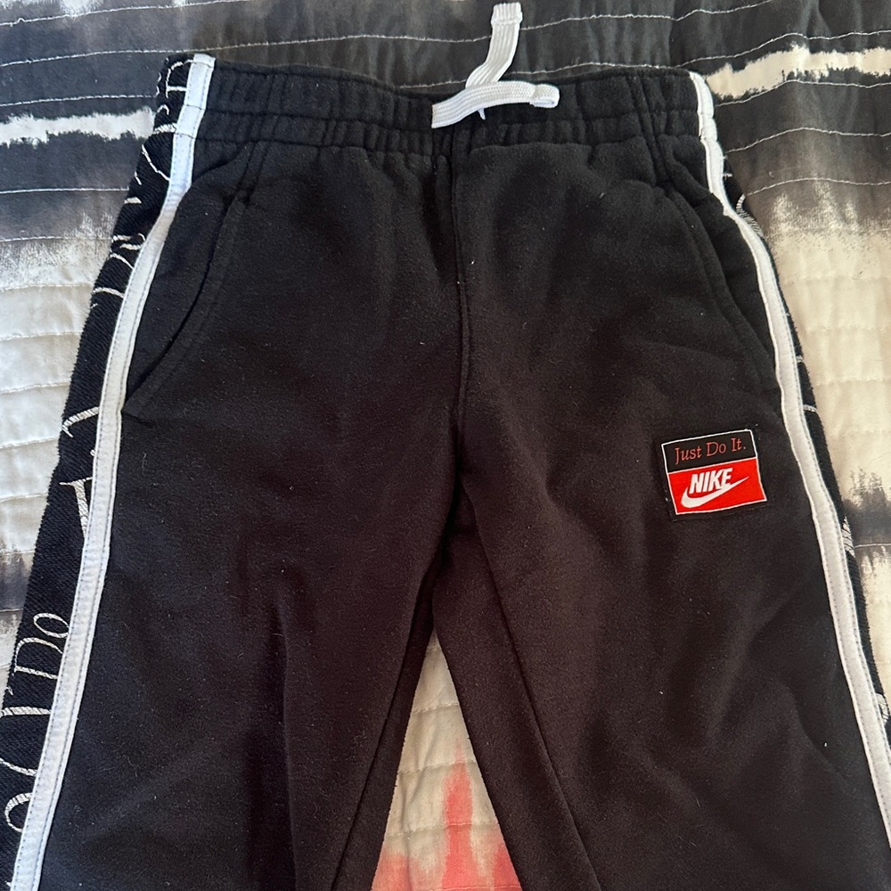 Nike Kids Black and White Joggers